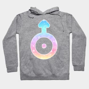 Uranus Planet Symbol in Magical Unicorn Colors Hoodie